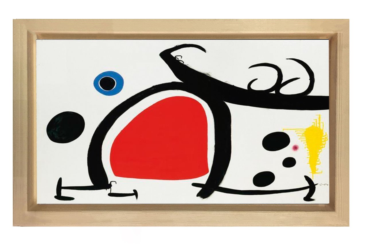 Soyut Tablo Tablosu Naturel Ahşap Çerçeve - 100x150