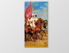 Çöl Süvarileri Tablosu Çerçevesiz - 40x60