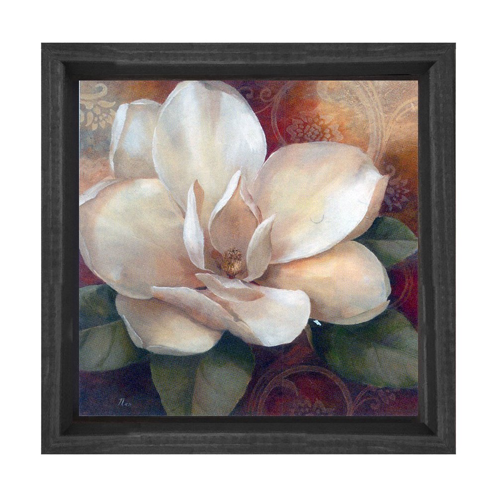 Beyaz Menekşe Reprödiksiyon Tablosu Siyah Ahşap Çerçeve - 40x40