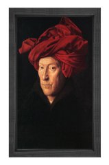 Kırmızı Şapka Tablosu Siyah Ahşap Çerçeve - 50x90
