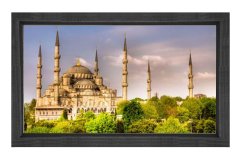 Sultan Ahmet Cami Tablosu Siyah Ahşap Çerçeve - 70x100