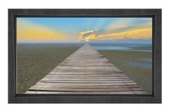 Sonsuz İskele Manzarası Tablosu Siyah Ahşap Çerçeve - 40x60