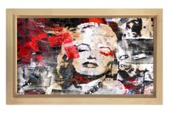 Marilyn Monroe Tablosu Naturel Ahşap Çerçeve - 100x150