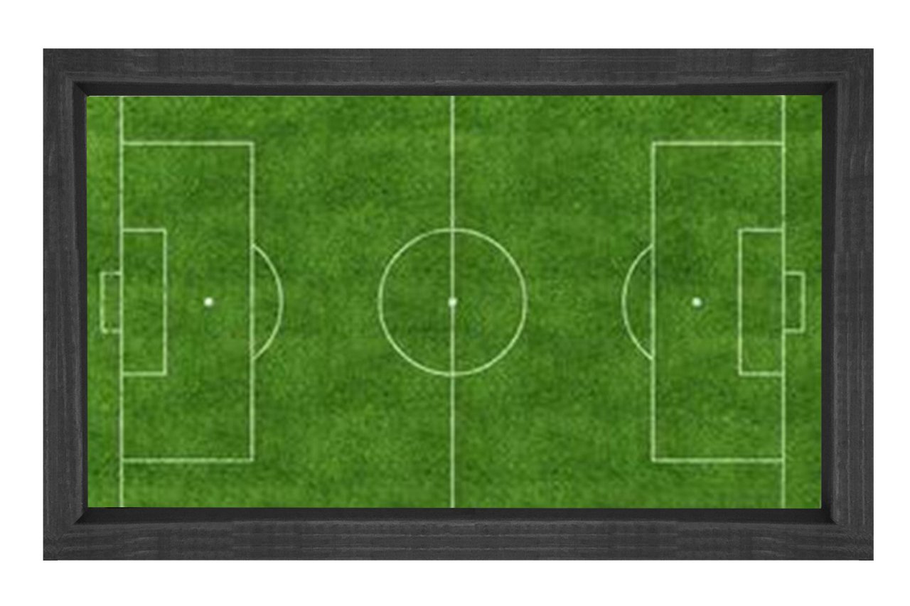 Futbol Sahası Tablosu Siyah Ahşap - 50x90