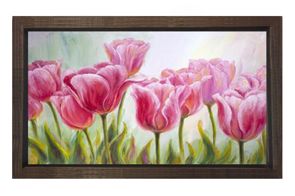 Pempe Güller Tablosu Kahverengi Ahşap - 100x150
