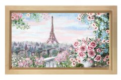 Eiffel  Kulesi Paris Tablosu Naturel Ahşap Çerçeve - 50x70