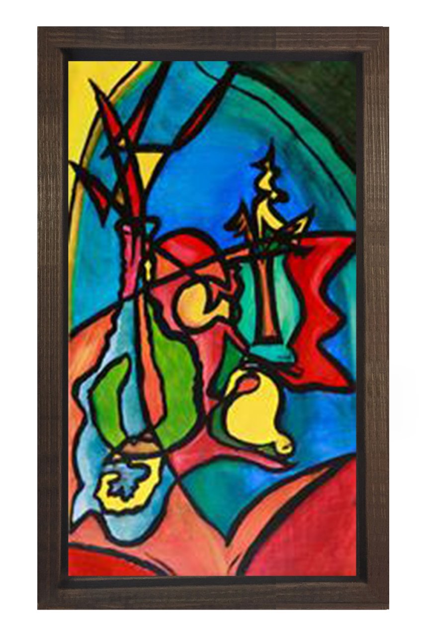Pablo Picasso Tablosu Kahverengi Ahşap Çerçeve - 45x30