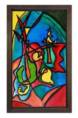 Pablo Picasso Tablosu Kahverengi Ahşap Çerçeve - 45x30