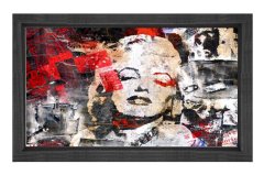 Marilyn Monroe Tablosu Siyah Ahşap Çerçeve - 100x200