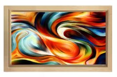 Soyut Reprodüksiyon Tablosu Naturel Ahşap - 70x100