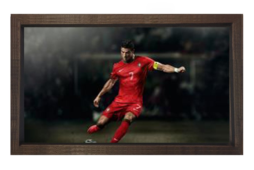 Futbol Tablosu Kahverengi Ahşap Çerçeve - 70x100