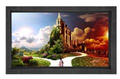 Yol Ayrımı Şatosu Tablosu Siyah Ahşap Çerçeve - 50x90