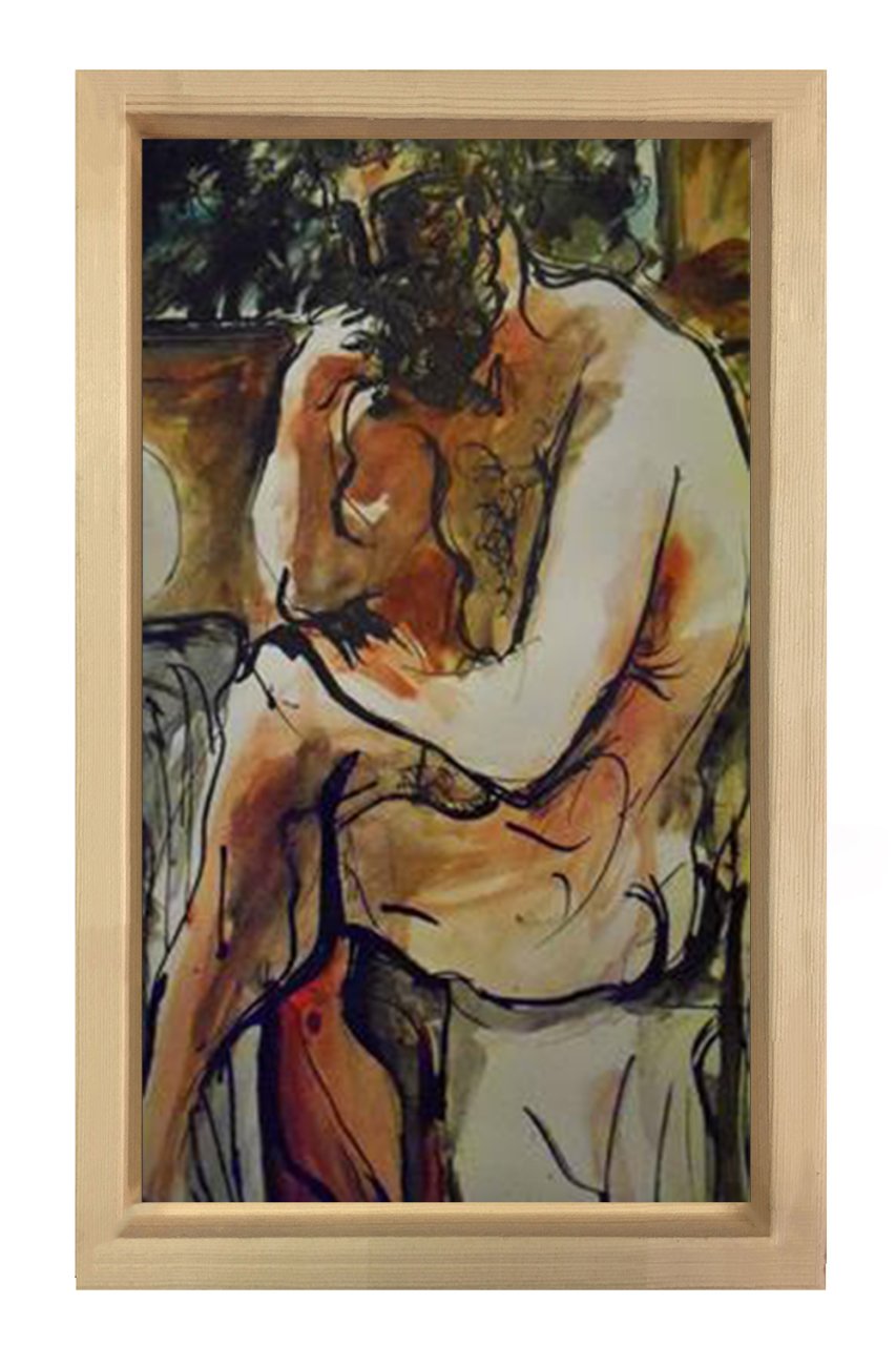Modern art Tablosu Naturel Ahşap Çerçeve - 45x30