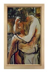 Modern art Tablosu Naturel Ahşap Çerçeve - 45x30