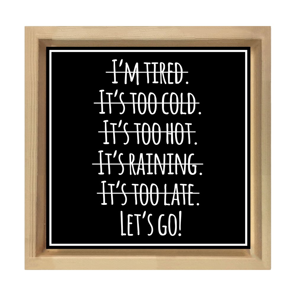 Motivasyon Tablosu Naturel Ahşap Çerçeve - 60x60