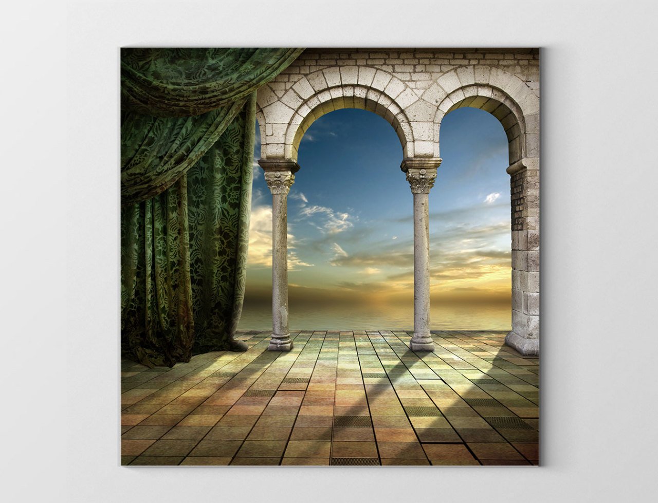 Gökyüzü Avlusu Tablosu Çerçevesiz - 40x40
