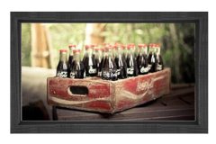 Coke Colalar  Tablosu Siyah Ahşap - 40x60