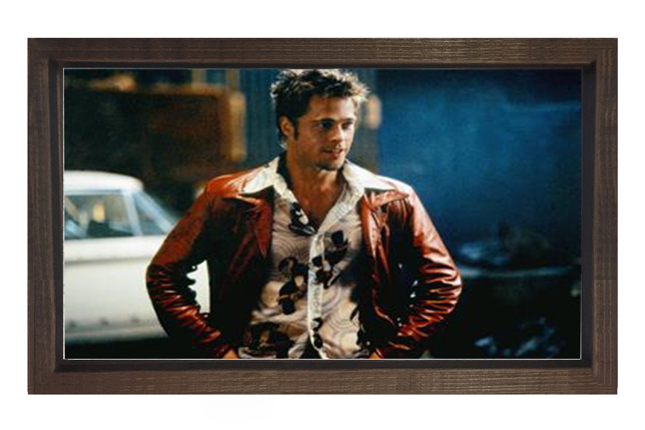 Fight Club Tablosu Kahverengi Ahşap Çerçeve - 40x60