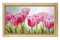 Pempe Güller Tablosu Naturel Ahşap - 50x90