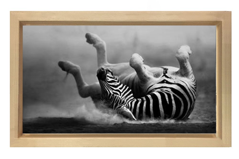 Zebra Tablosu Naturel Ahşap - 100x150