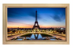 Eiffel  Kulesi Paris Tablosu Naturel Ahşap Çerçeve - 100x200