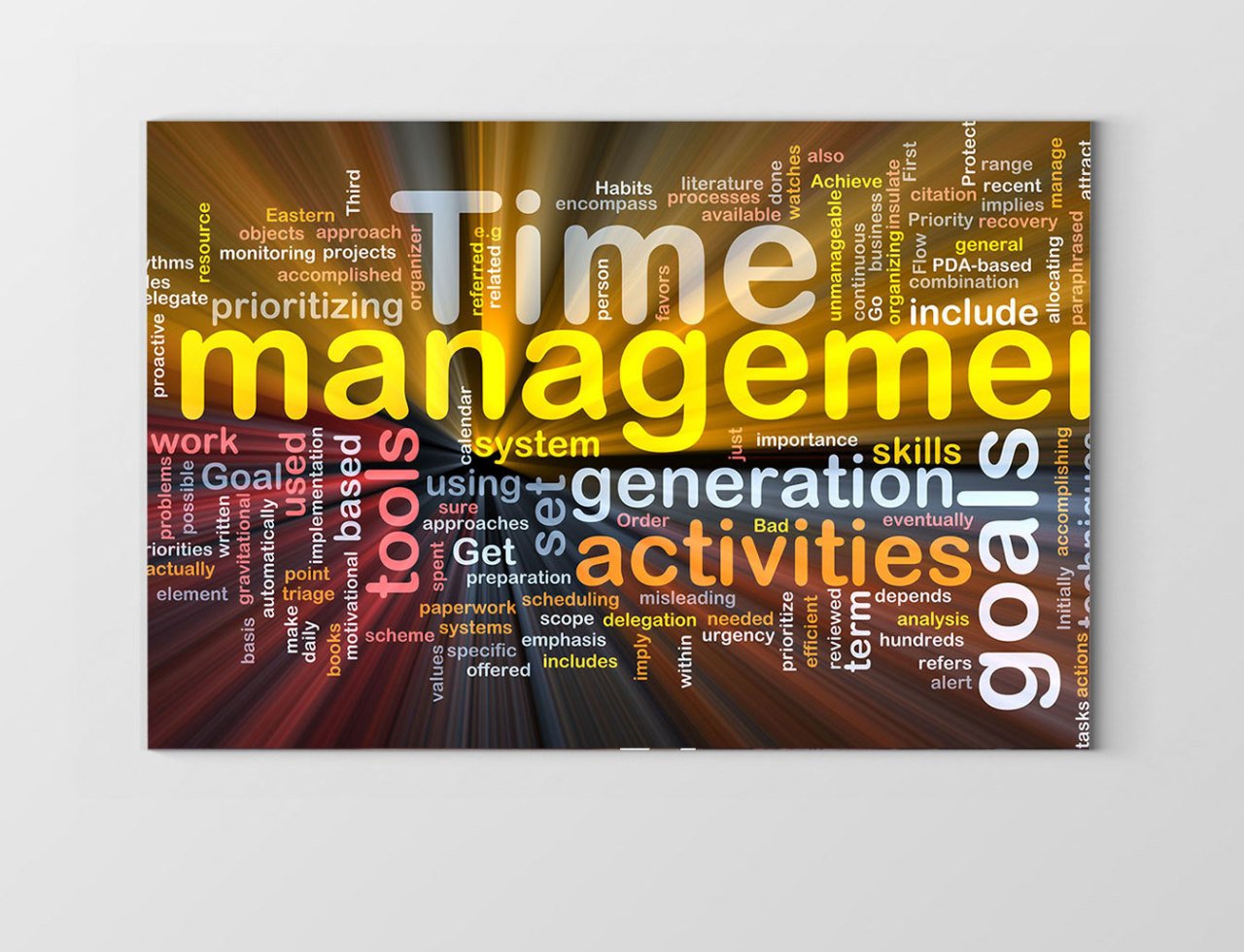 Time Management =Zaman Yönetimi Tablosu Çerçevesiz - 50x70