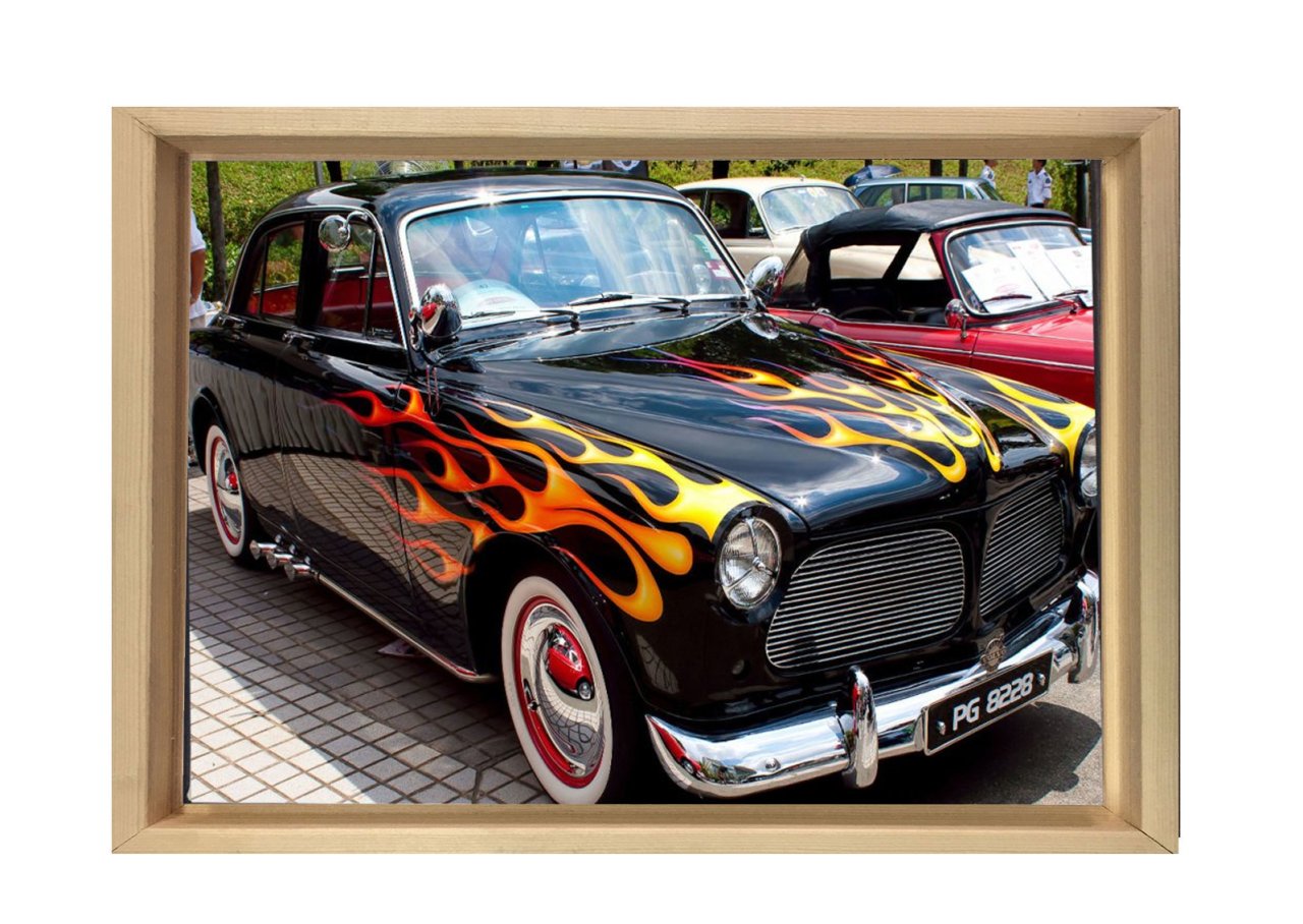 Volvo Amazon Tablosu Naturel Ahşap - 100x200