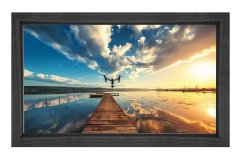 Derinlikli İskele Gün Doğumu Tablosu Siyah Ahşap Çerçeve - 40x60