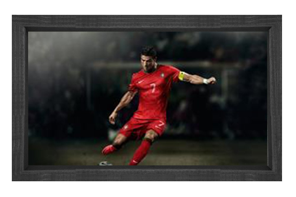 Futbol Tablosu Siyah Ahşap Çerçeve - 50x90