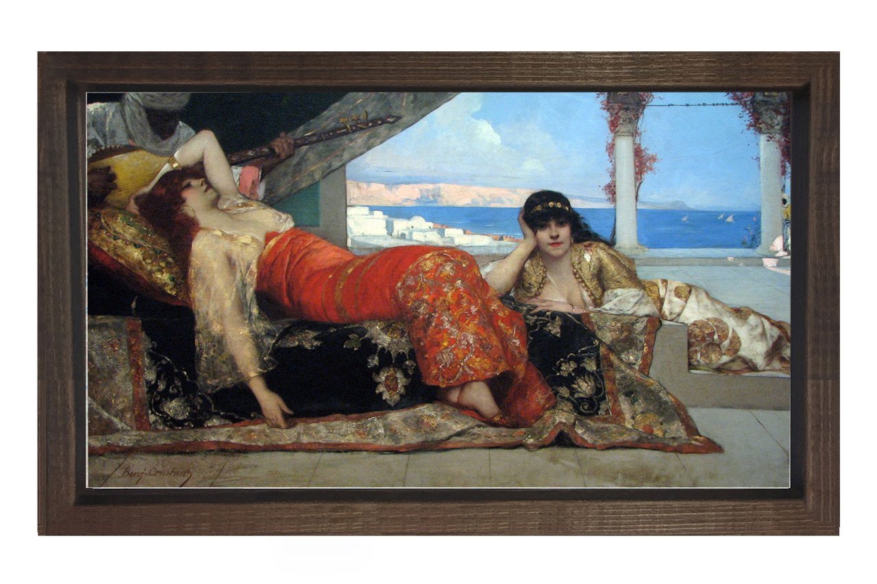 Cariyeler Tablosu Kahverengi Ahşap Çerçeve - 45x30