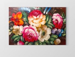 Renkli Gül Çiçekleri Çerçevesiz - 100x150
