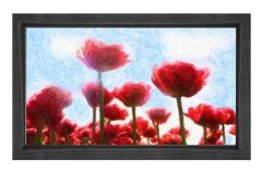 Gelincik Çiçekleri Reprödiksiyon Tablosu Siyah Ahşap Çerçeve - 50x70