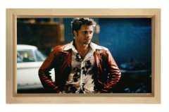 Fight Club Tablosu Naturel Ahşap Çerçeve - 45x30