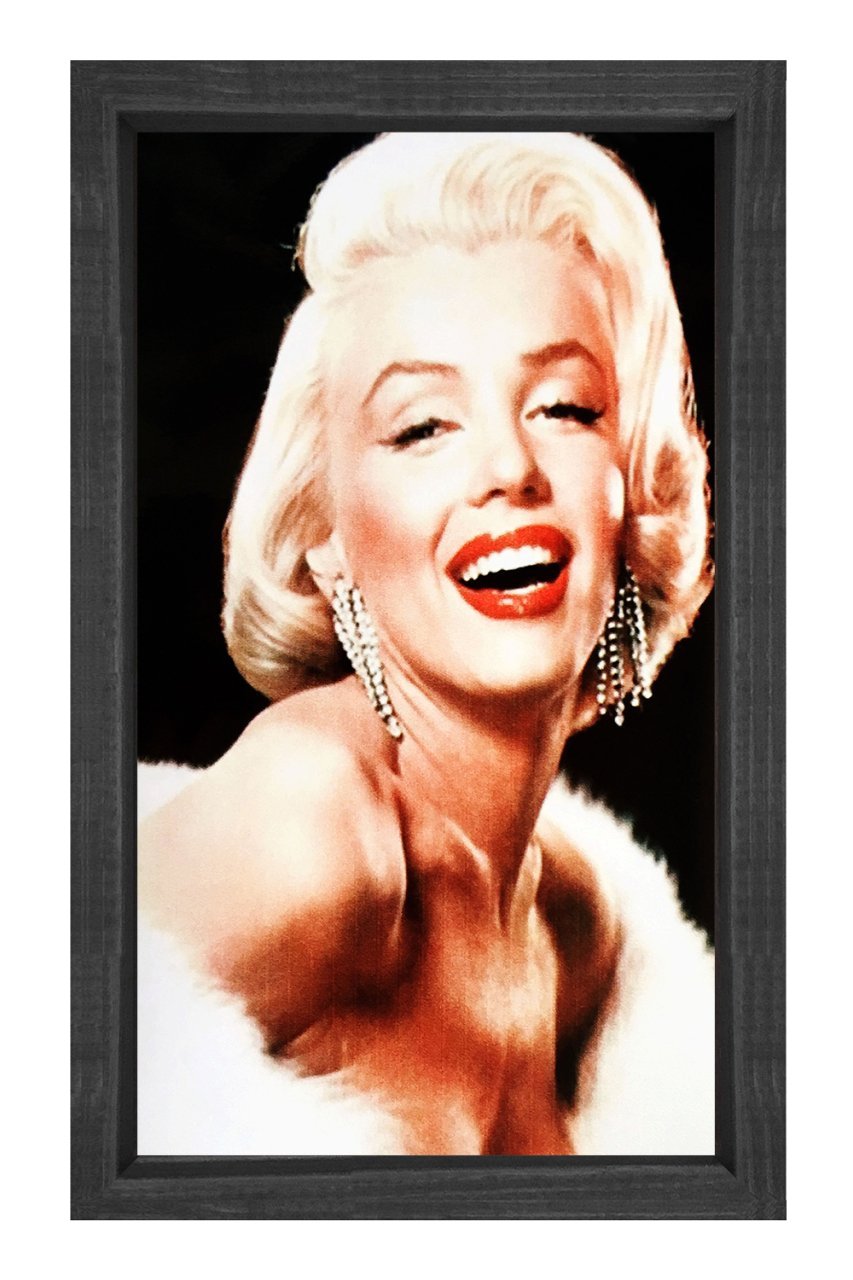 Marilyn Monroe Tablosu Siyah Ahşap Çerçeve - 100x200