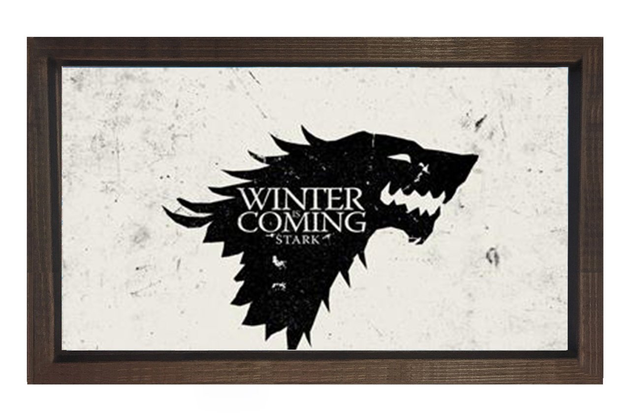Game Of Thrones Tablosu Kahverengi Ahşap Çerçeve - 100x150