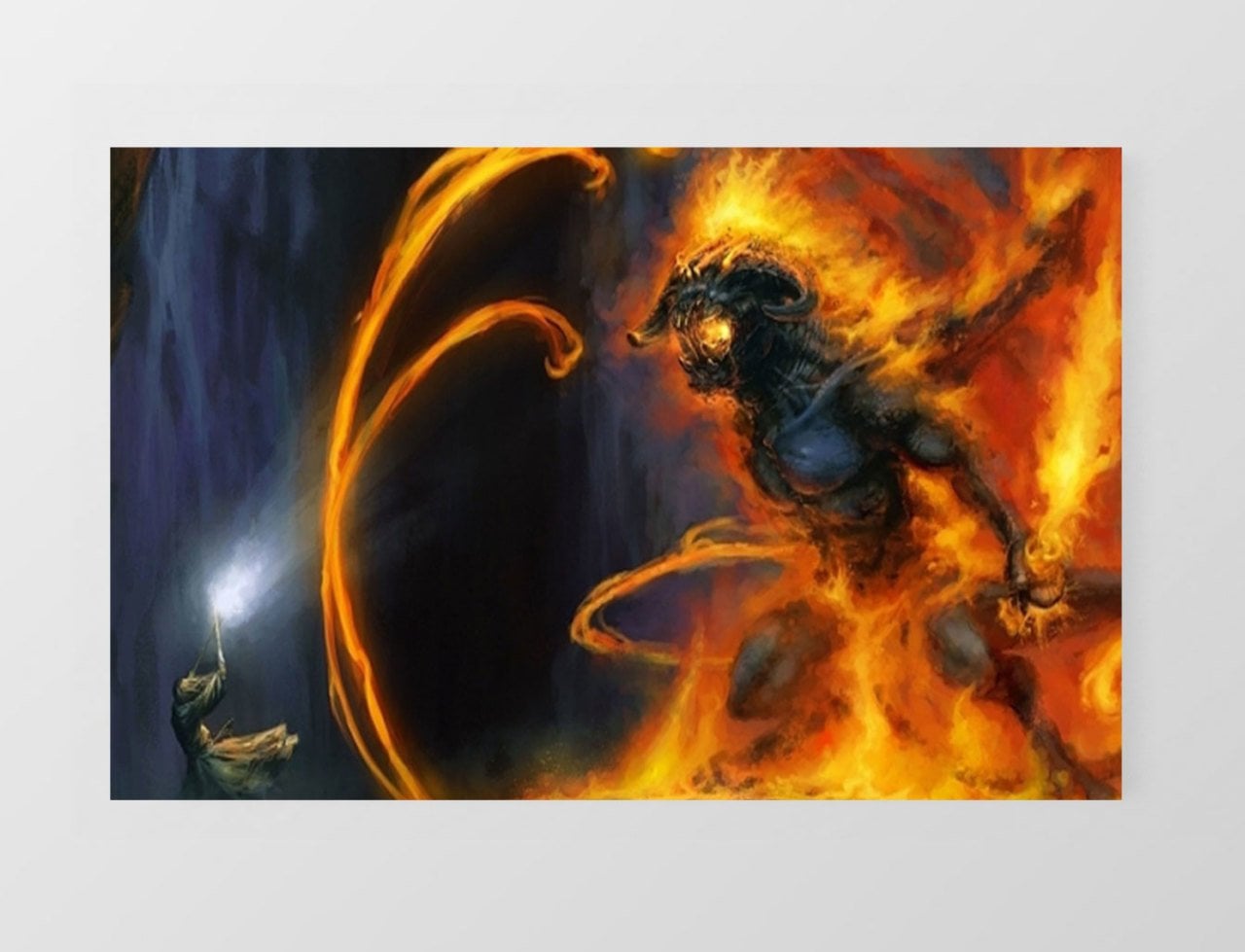 Baldrog VS Gandalf Tablosu Çerçevesiz - 40x60