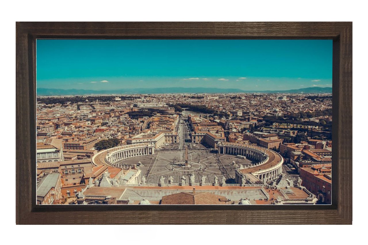 Roma Tablosu Kahverengi Ahşap - 100x150