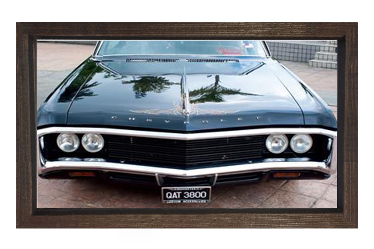 Chevrolet Classic Tablosu Kahverengi Ahşap - 100x150
