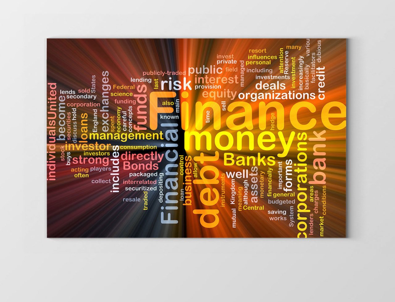 Finance Money =Finans, Para Tablosu Çerçevesiz - 50x70