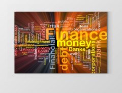 Finance Money =Finans, Para Tablosu Çerçevesiz - 50x70