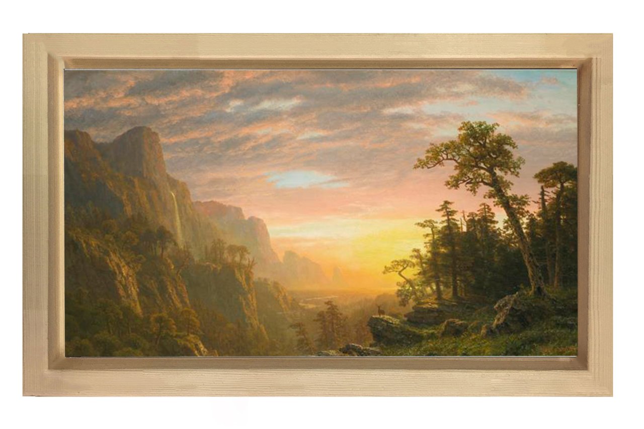 Manzara Reprodüksiyon Tablosu Naturel Ahşap Çerçeve - 50x90