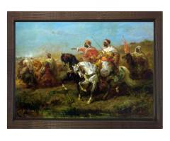 Çöl Ordusu Tablosu Kahverengi Ahşap Çerçeve - 45x30