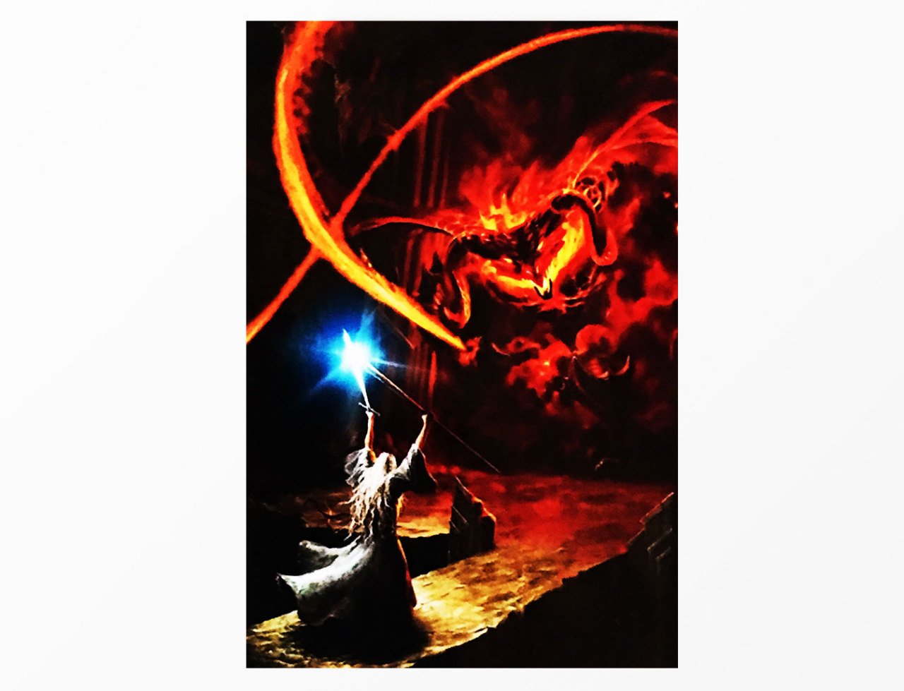 Baldrog VS Gandalf Tablosu Çerçevesiz - 100x200