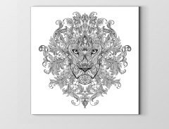 Aslan Boyama Tablo Tablosu Çerçevesiz - 40x40