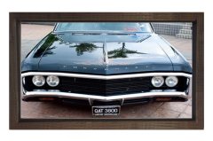 Chevrolet Classic Tablosu Kahverengi Ahşap - 50x70