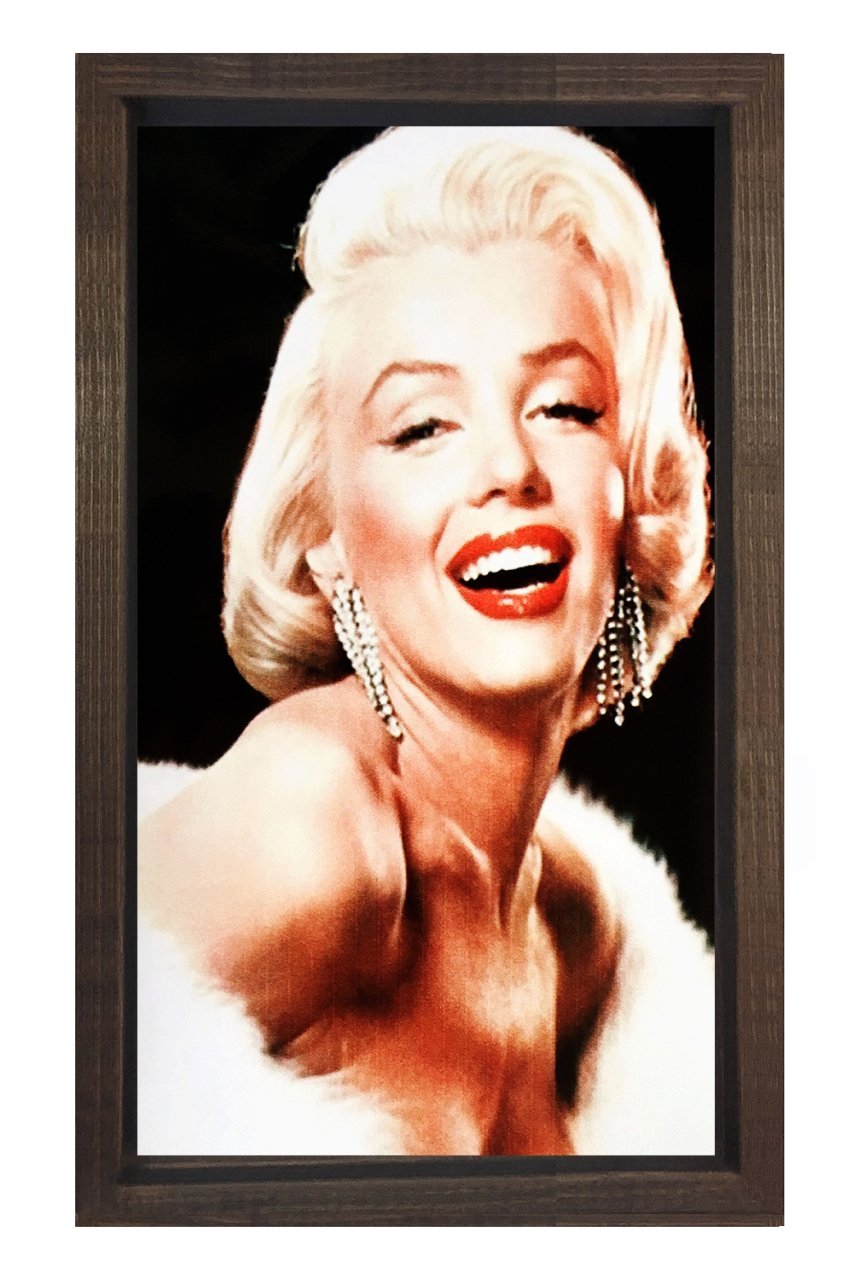Marilyn Monroe Tablosu Kahverengi Ahşap Çerçeve - 50x90