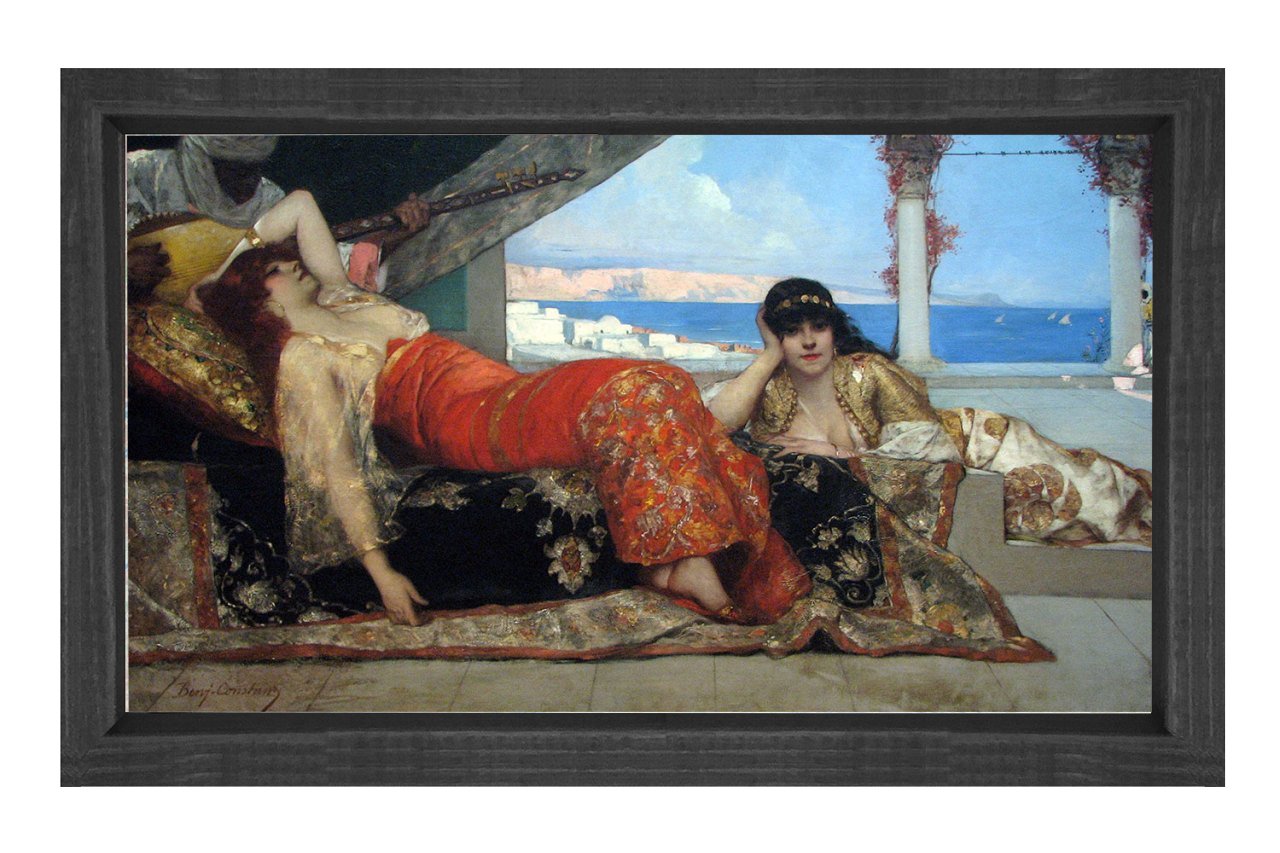 Cariyeler Tablosu Siyah Ahşap Çerçeve - 45x30