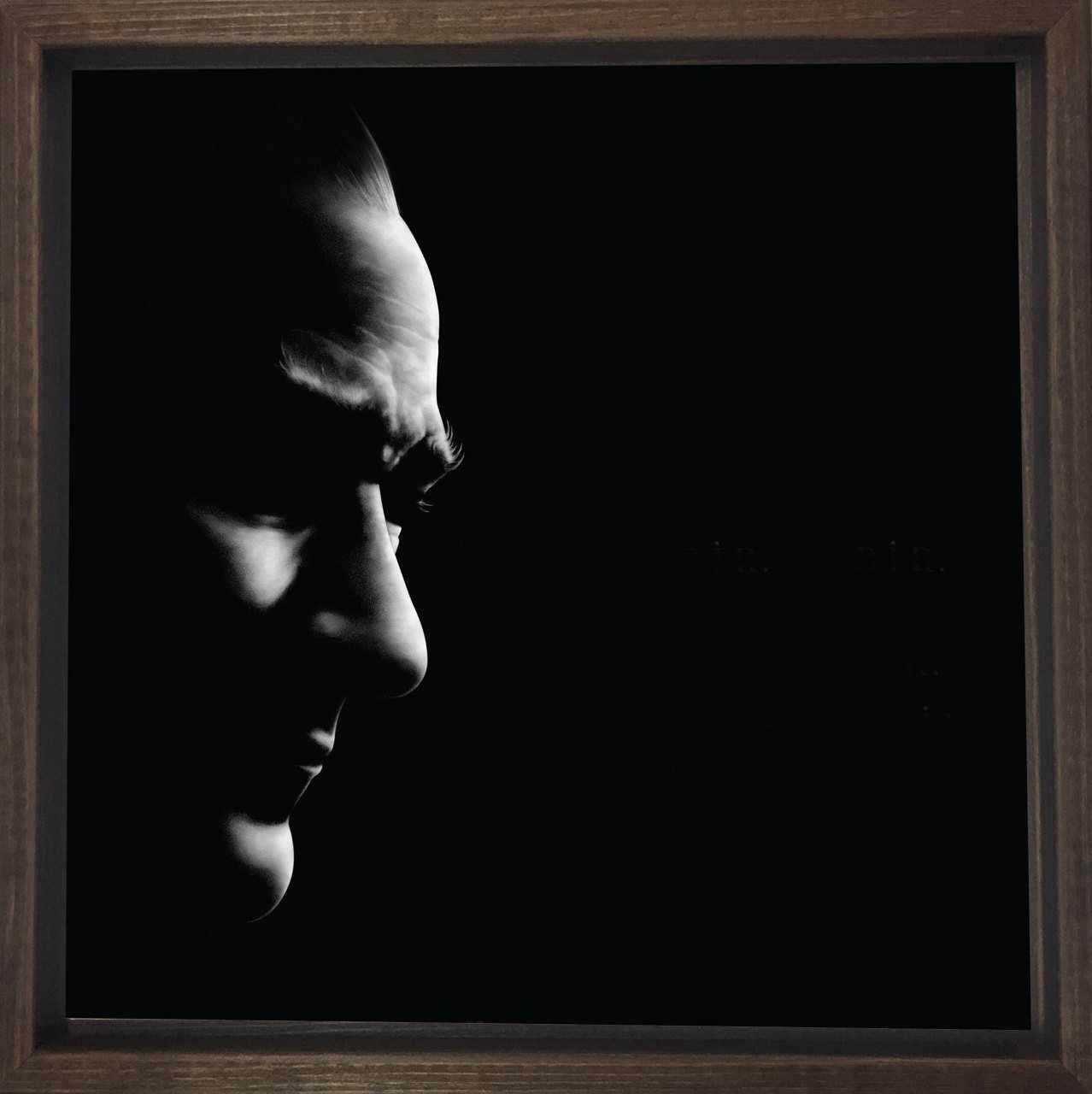 Atatürk Silüet Tablosu Kahverengi Ahşap Çerçeve - 40x40