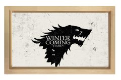 Game Of Thrones Tablosu Naturel Ahşap Çerçeve - 40x60