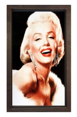 Marilyn Monroe Tablosu Kahverengi Ahşap Çerçeve - 70x100